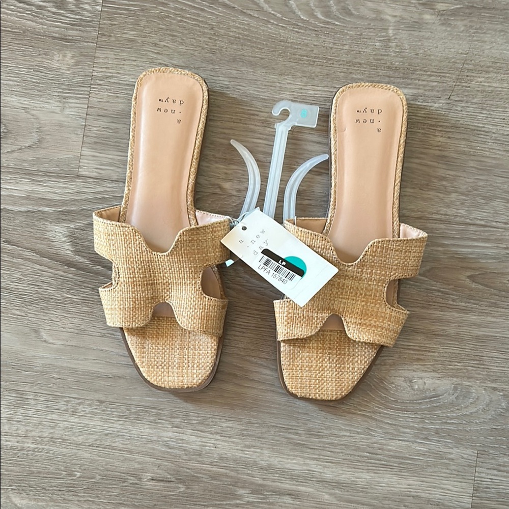 A New Day Tan Bow Detail Sandals